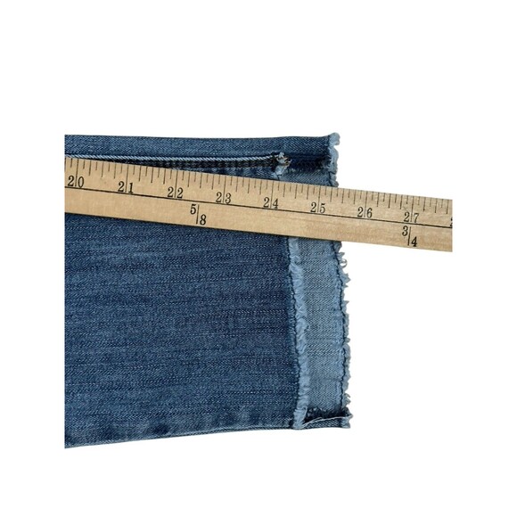 White House Black Market The Straight Crop Jeans Women's Size 4 Raw Hem Midrise - Picture 10 of 13